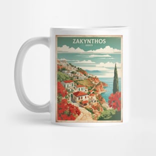 Zakynthos Greece Tourism Vintage Poster Mug